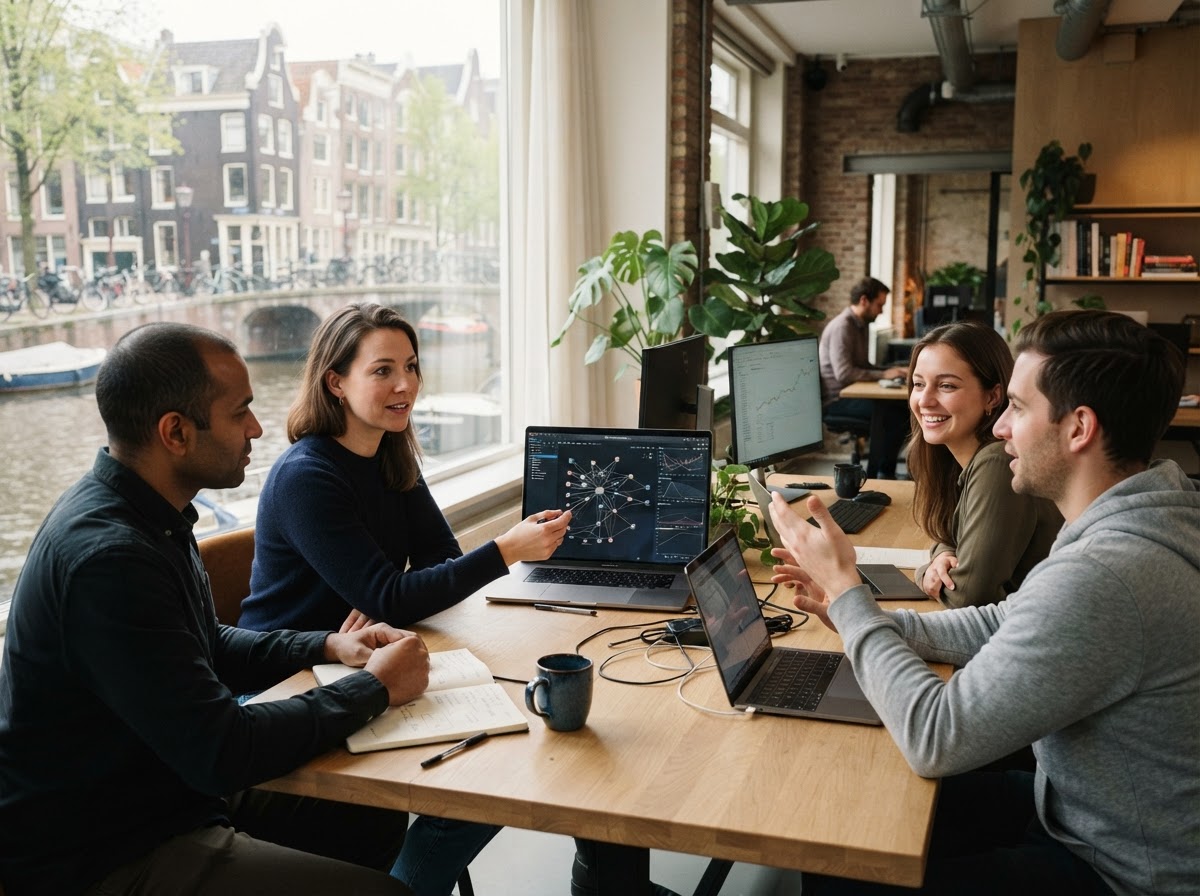 Quantum Leap AI team dat werkt aan data-analyseplatform